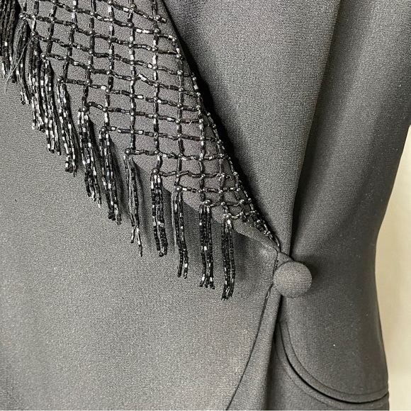 Chancelle beaded black jacket vintage 18 - Picture 5 of 7